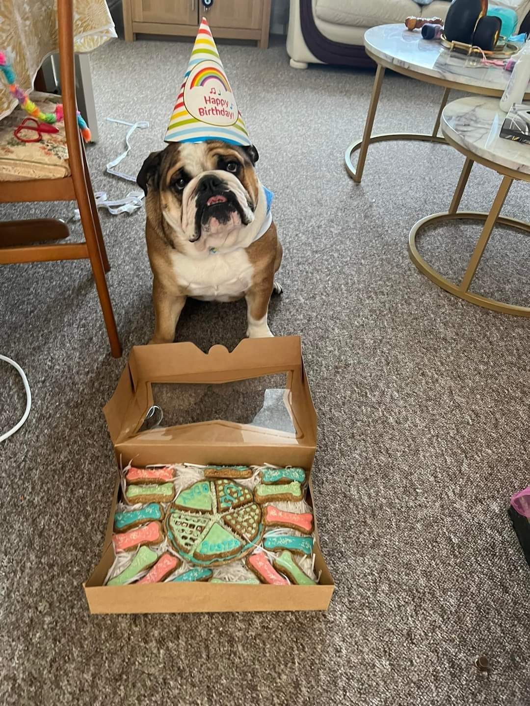 Birthday Cake with Biscuits Box