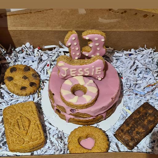 Birthday Cake with Biscuits Box